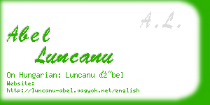 abel luncanu business card